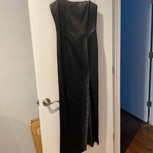 Satin evening gown